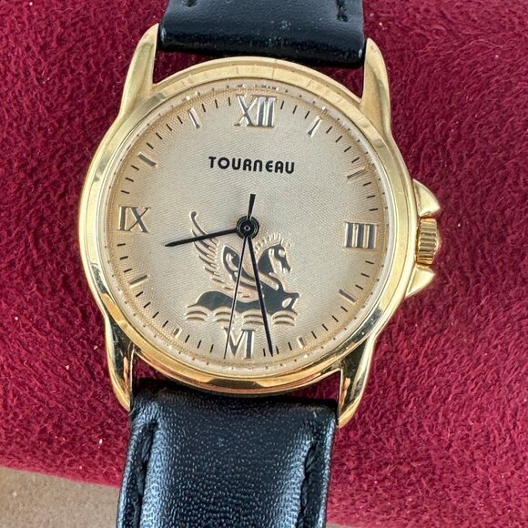 Special Tourneau Champagne Dial Pegasus Gold Watch Limited Edition - Picture 4 of 9